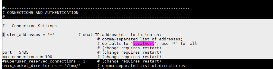 postgresql.conf update