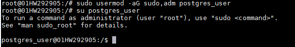 to add as sudo user